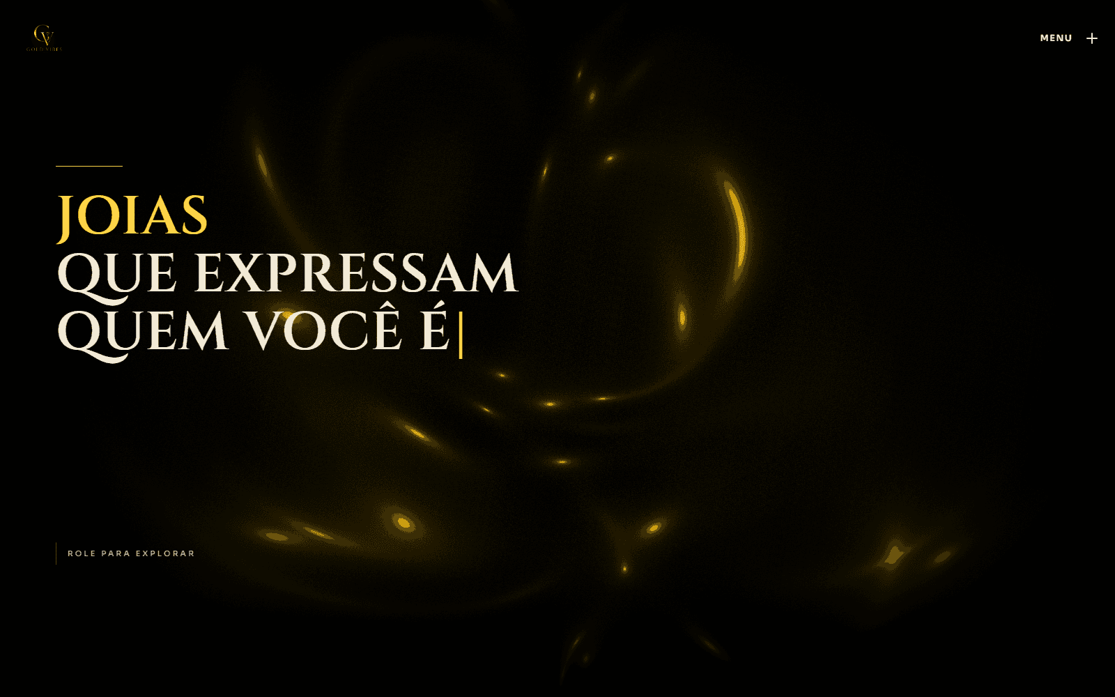 Screenshot do site Gold Vibes