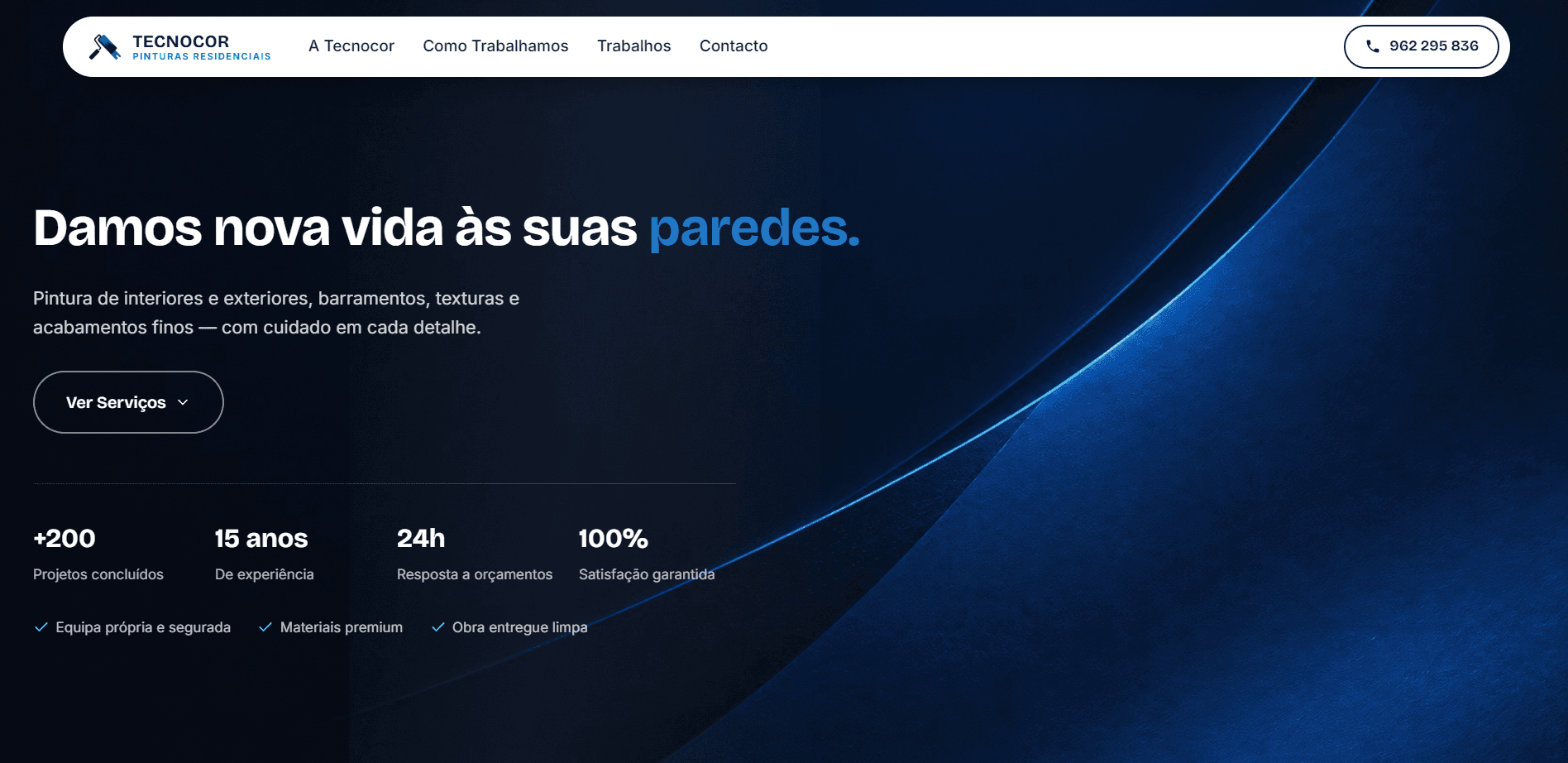Screenshot do site Tecnocor Pinturas